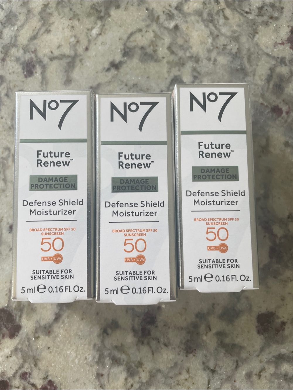 No7 Future Renew Defense Shield lot of 3 .16 ea